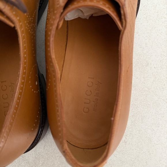 ✨ Gucci Men’s Leather Brogue Oxford Dress Shoes – Size 10 – Made in Italy ✨ main image 3